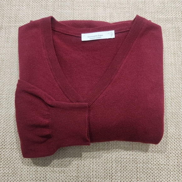 Ermenegildo Zegna Other - Ermenegildo Zegna Men’s Sweater V Neck Pull Over Cashmere/Silk Knit Size 2XL/56